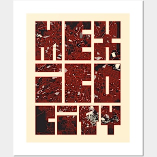 Mexico City Map Typography - Vector Posters and Art